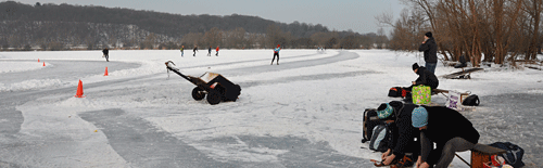 Blauwe Kamer in Rhenen (U): veilig schaatsen op geveegd ijs