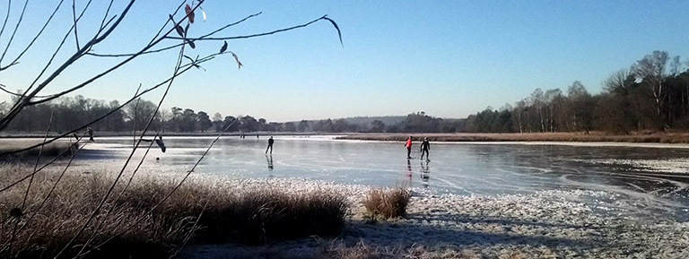 Schaatsen op natuurijs Leersumseveld