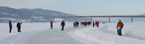 Voor het eerst 200 km op Noors ijs