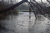 Onzeker ijs, toch veel schaatsers